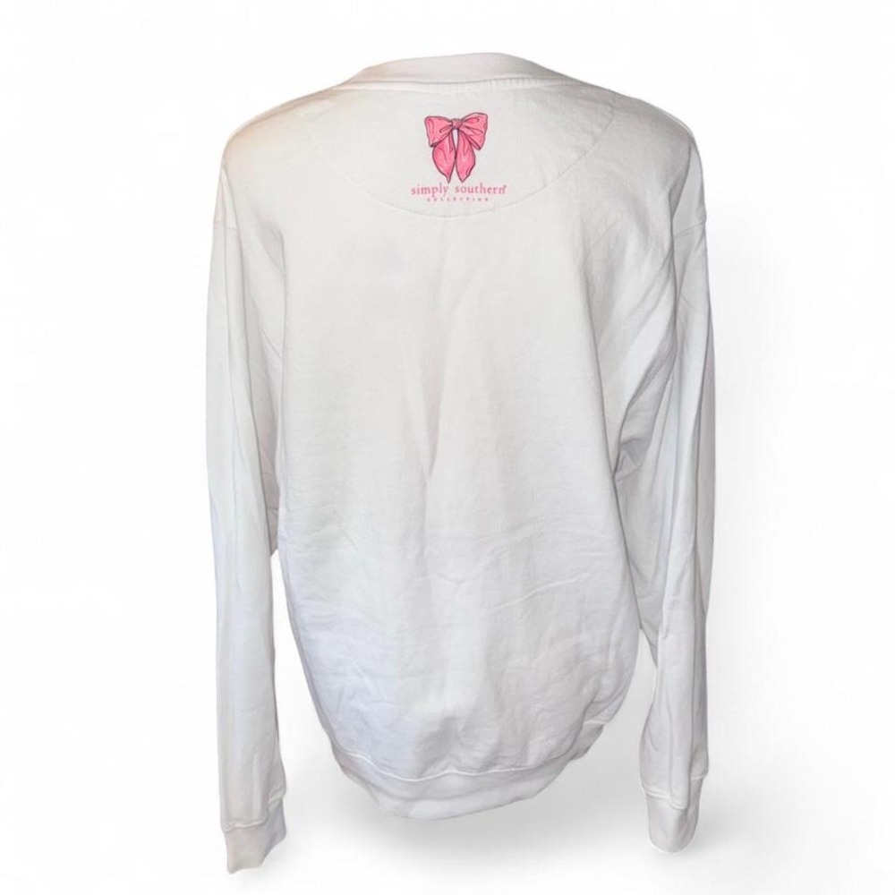 BOOTS&BOWS WHITE/PINK GOLD GLITTER COUNTRY WESTERN SWEATSHIRT‎ LADIES MEDIUM - Picture 3 of 8